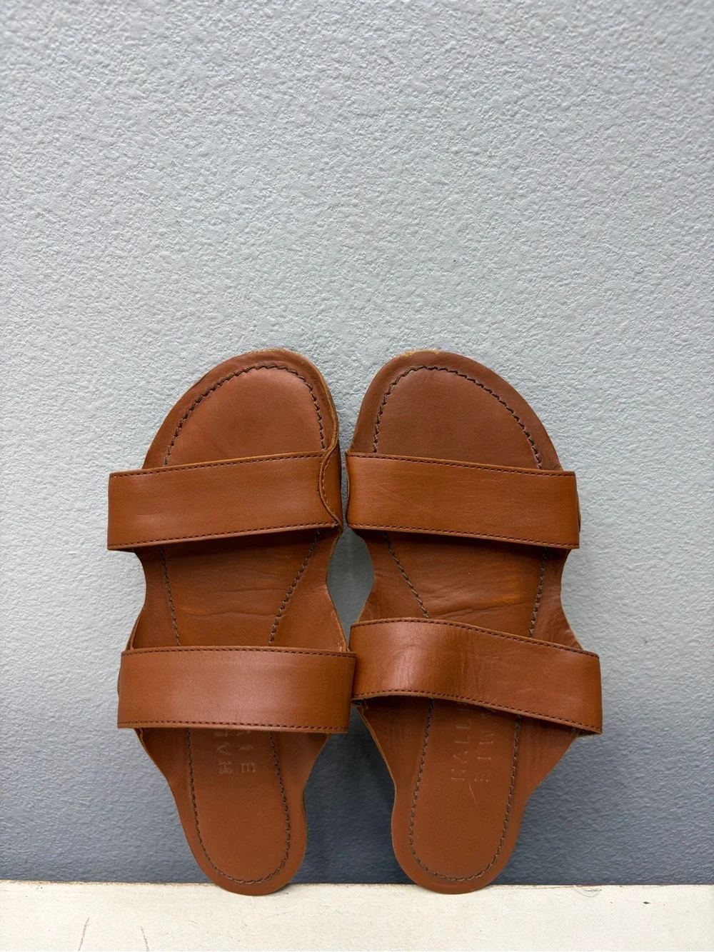 Jamie Haller Brown Leather Slide Sandals Size 36